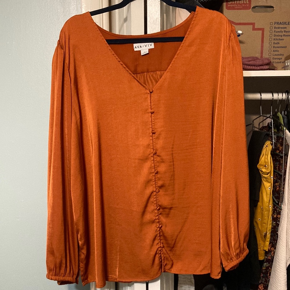 Burnt Orange Blouse